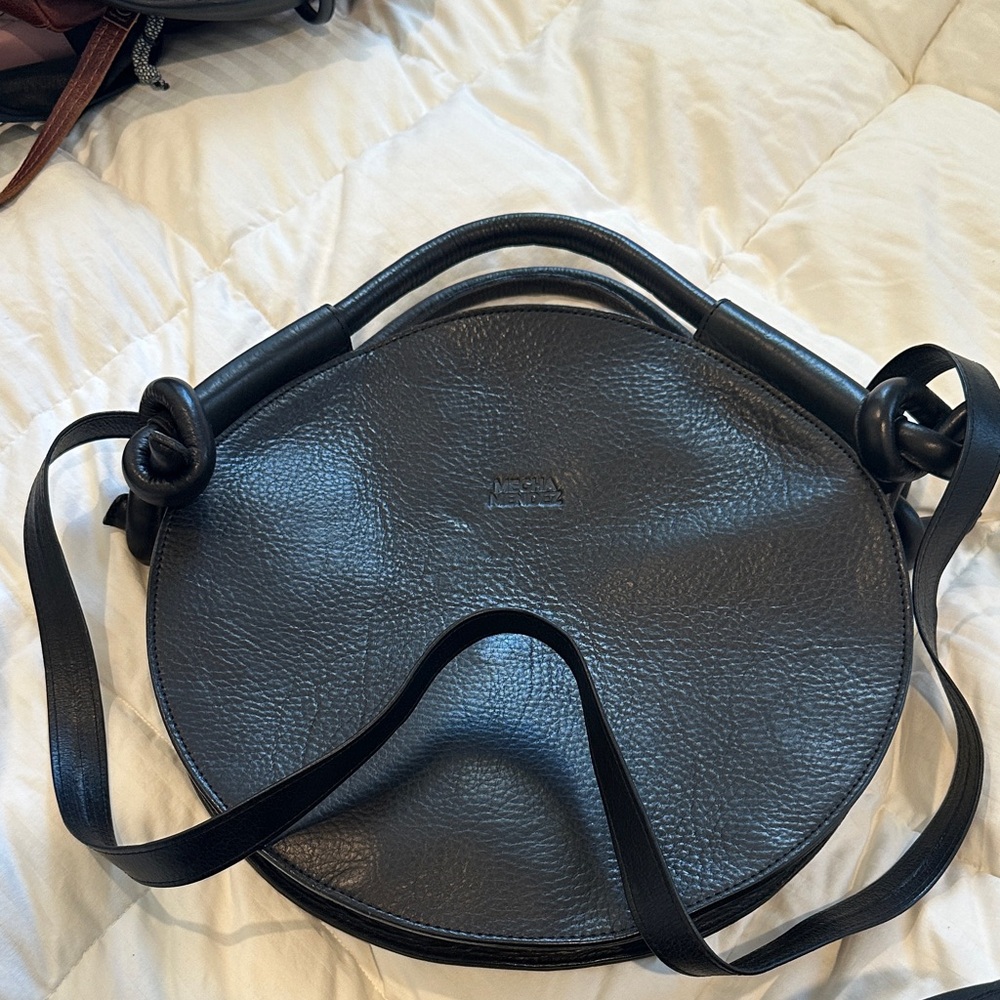 Mecha Mendez Black Leather Women Bag